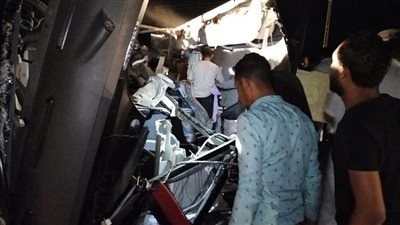 مصرع شخص وإصابة آخرين في حادث تصادم بالطريق 21 الصف حلوان (أسماء وصور)