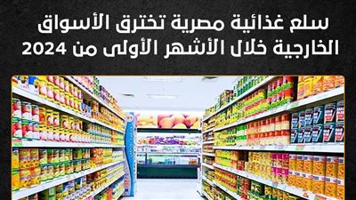 سلع غذائية مصرية تخترق الأسواق الخارجية خلال الأشهر الأولى من 2024 (إنفوجراف)