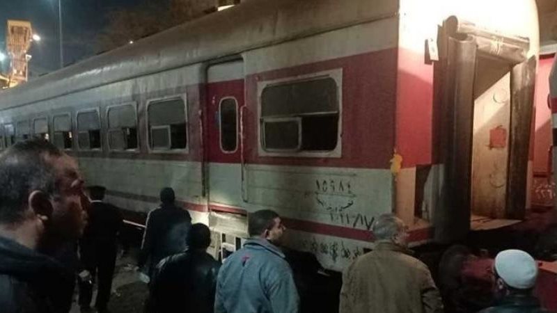 اصطدام قطار بمقطورة