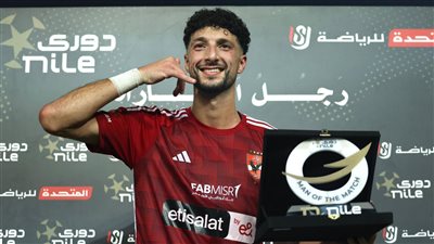 وسام أبوعلي رجل مباراة الأهلي والمقاولون العرب بالدوري