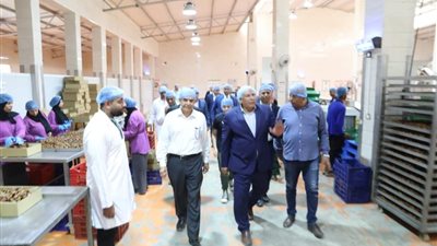 الزملوط ومدير الدولي للتمور يتفقدان مصانع مدينة الخارجة