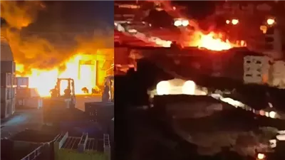 حريق هائل في سوق للخضار وقوات الاحتلال تقتحم نابلس بالضفة الغربية (فيديو)