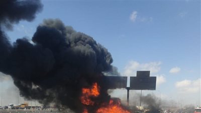 مصرع شخص وإصابة آخر إثر اشتعال سيارة مواد بترولية في المنيا
