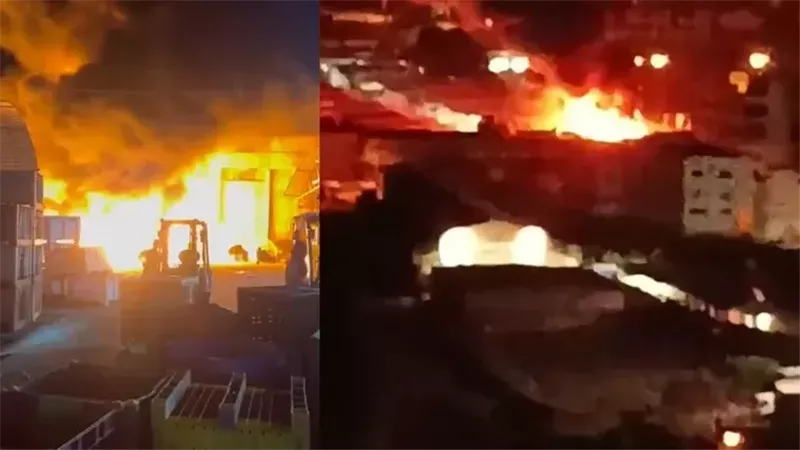 حريق بسوق نابلس،