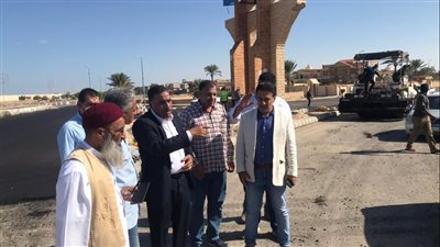 محافظ مطروح يتفقد تطوير مدخل مدينة الضبعة |صور