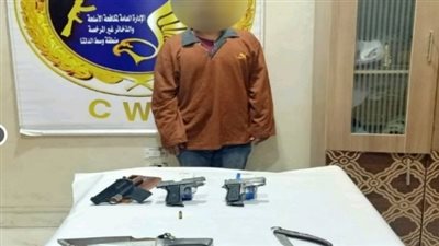 سقوط عنصر إجرامى يدير وكرا لتجارة الأسلحة النارية بالغربية