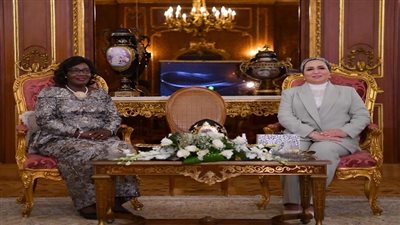 تفاصيل لقاء قرينة الرئيس السيسي والسيدة الأولى لجمهورية أفريقيا الوسطى | صور