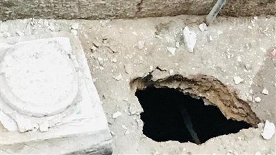 كلاكيت تاني مرة.. هبوط أرضي بمنطقة الوراقة في المحلة | صور