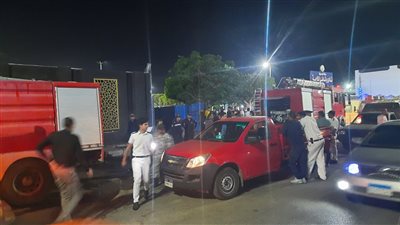  حريق في قاعة أفراح بالإسماعيلية| صور