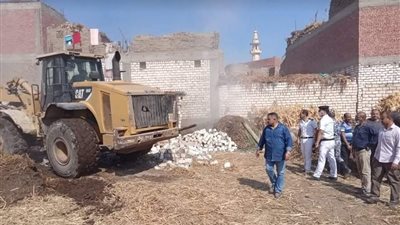 إزالة 14 حالة تعد على أراضي أملاك الدولة جنوب المنيا