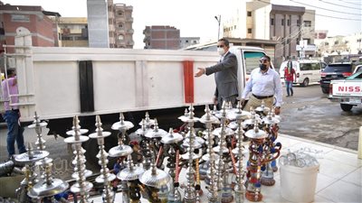  غلق مقهى ومصادرة 65 شيشة بالغربية 