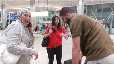 أسرتها فقط في استقبالها، وصول ندى حافظ إلى مطار القاهرة بعد خروجها من الأولمبياد