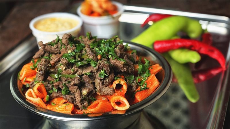 طاجن المكرونة بالكبدة
