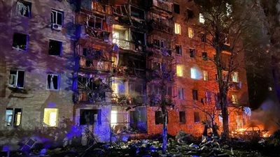 إصابة 13 شخصا بجروح إثر سقوط صاروخ أوكراني على مبنى سكني