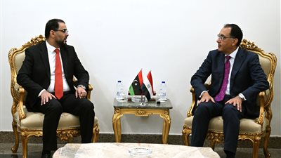 مساهمة مصر في إعادة الإعمار تتصدر المناقشات، رئيس الوزراء يستقبل نظيره الليبي بالعلمين الجديدة