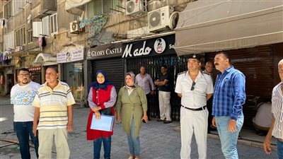 ضبط 160 حالة إشغال متنوع وتشميع 5 منشآت مخالفة بحي شرق الإسكندرية