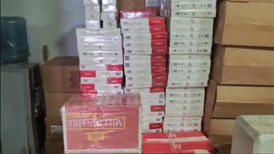 ضبط أكثر من 60 ألف عبوة سجائر مختلفة الأنواع بقصد حجبها عن التداول بالأسواق