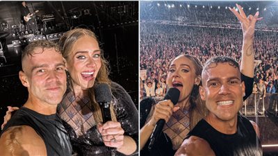 أديل تتحدى الطقس في ميونيخ وتغني تحت المطر (فيديو)