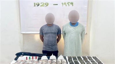ضبط عنصرين إجراميين بأسوان بحوزتهما مخدرات بـ 2 مليون جنيه