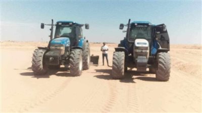 ضبط معدات زراعية أثناء تعديها على أملاك الدولة بالوادي الجديد