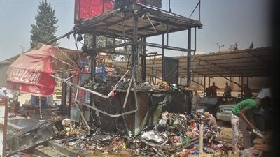 إخماد حريق بكشك أمام شركة كهرباء القناة في الإسماعيلية (صور) 