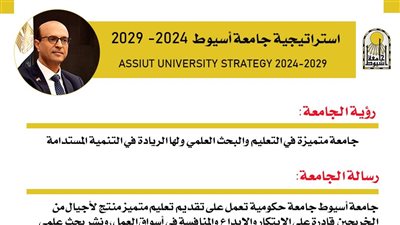 جامعة أسيوط تعلن استراتيجية (2024- 2029) لتحقيق رؤية مصر 2030