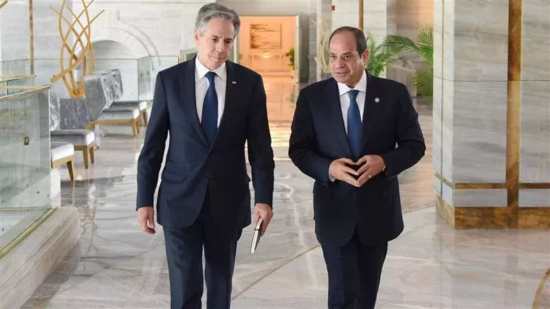 السيسي وبلينكن، فيتو