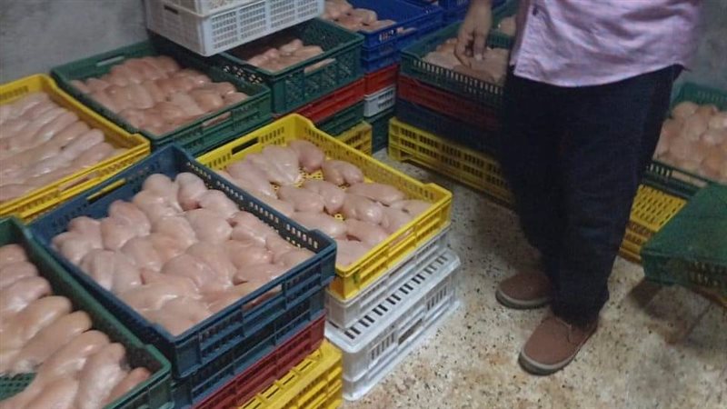 ضبط طن ونص دواجن