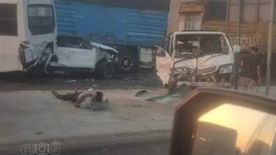 المرور ينتهى من رفع آثار حادث الطريق الدائرى، والمباحث تستمع لأقوال الشهود 