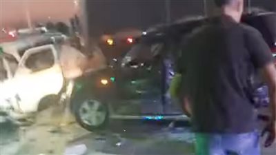 المعاينة الأولية تكشف تفاصيل حادث تصادم 12 سيارة على الدائري 