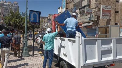 رفع 1671 حالة إشغال طريق مخالف بنطاق 5 مراكز بالبحيرة