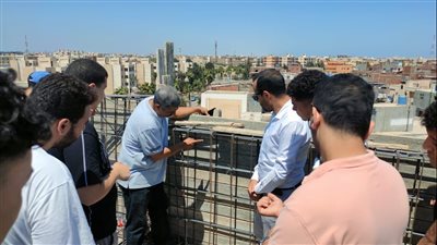 هندسة المنصورة الجديدة في زيارة ميدانية لأحد المواقع الهندسية بمدينة جمصة