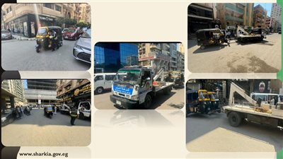 حملات لضبط مركبات التوكتوك بشوارع الزقازيق في الشرقية 