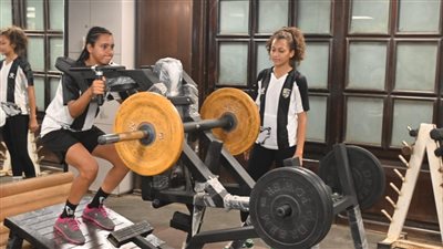 تدريبات بدنية للاعبات كرة القدم النسائية بالمقاولون العرب 