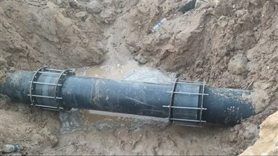 إصلاح خط طرد محطة أبو سلطان للصرف بالإسماعيلية (صور)