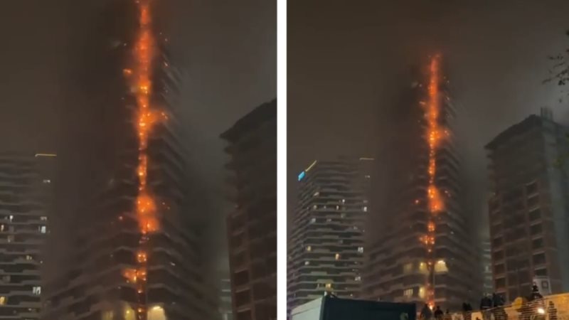 حريق هائل في فندق