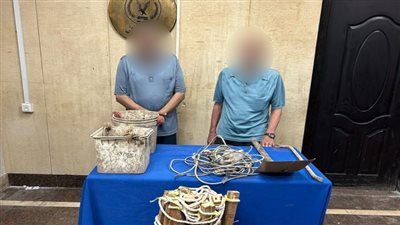 ضبط شخصين للتنقيب عن الآثار داخل عقار بالجمالية 