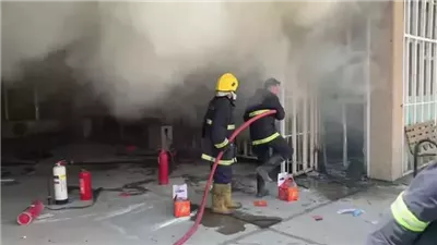 إخماد حريق مطعم بمركز الواسطى في بني سويف