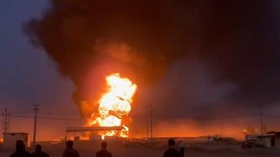 العراق يعلن الحصيلة النهائية لحريق منفذ برويز خان الحدودي مع إيران (فيديو)