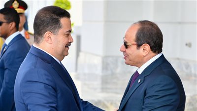 السيسي ورئيس وزراء العراق يبحثان تعزيز التعاون التجاري والاقتصادي