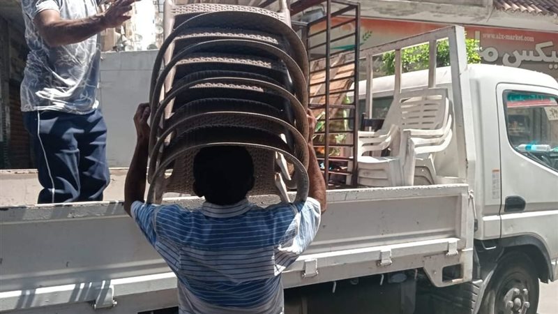 إزالة الباعة الجائلين،