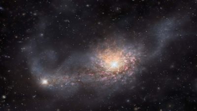 ألمع الأجسام في الكون، علماء الفلك يرصدون مجرتين في طور الاندماج