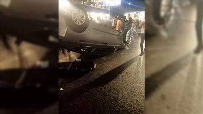 حفل الزفاف تحول لمأتم، انقلاب سيارة عريس واصطدام عدة سيارات على كوبري سيدي جابر 