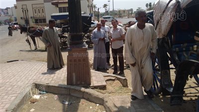 رئيس مدينة الأقصر يتابع تطوير مواقف الحنطور (صور)