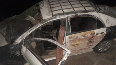 إصابة 6 أشخاص في حادث تصادم تاكسي وميكروباص بالمنيا (صور)