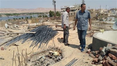 إحباط محاولة بناء مخالف بمدينة الأقصر (صور)