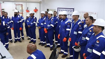 زيارة مفاجئة من رئيس إيجاس لمشروع تنمية حقل شمال سيدي غازي لمتابعة سير العمل