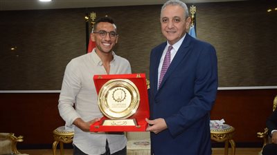 محافظ الغربية يستقبل البطل أحمد الجندي بطل ذهبية باريس 2024 (صور)