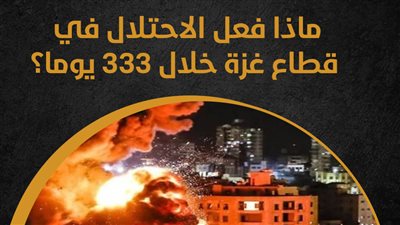 ماذا فعل الاحتلال في قطاع غزة خلال 333 يوما؟ (إنفوجراف)