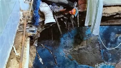 انهيار سقف عقار بحدائق القبة